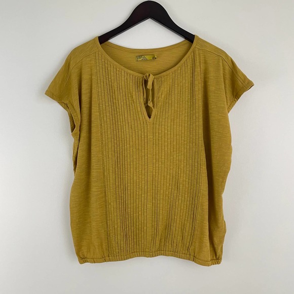 Prana Tops - prAna Women's Loose Boxy Fit Top Size Medium Yellow Elastic Hem